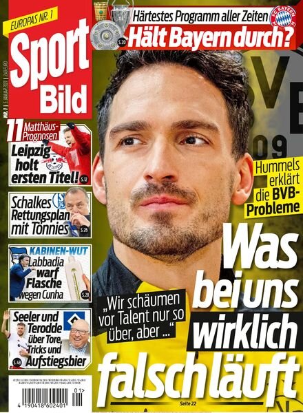 SPORT BILD – 05 Januar 2021 Cover