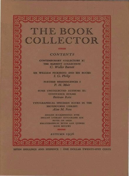 The Book Collector – Autumn 1956 Cover