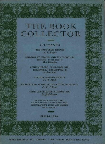 The Book Collector – Spring 1959 Cover