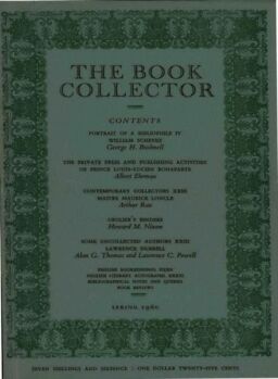 The Book Collector – Spring 1960