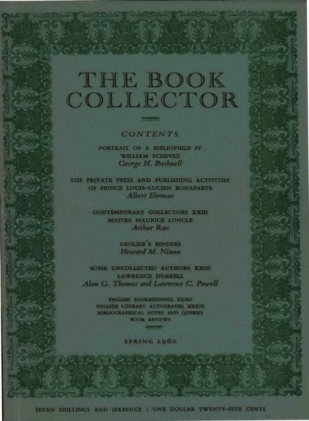 The Book Collector – Spring 1960 Cover