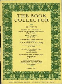 The Book Collector – Spring 1961