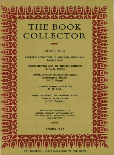 The Book Collector – Spring 1963 Cover