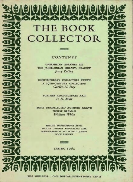 The Book Collector – Spring 1964 Cover
