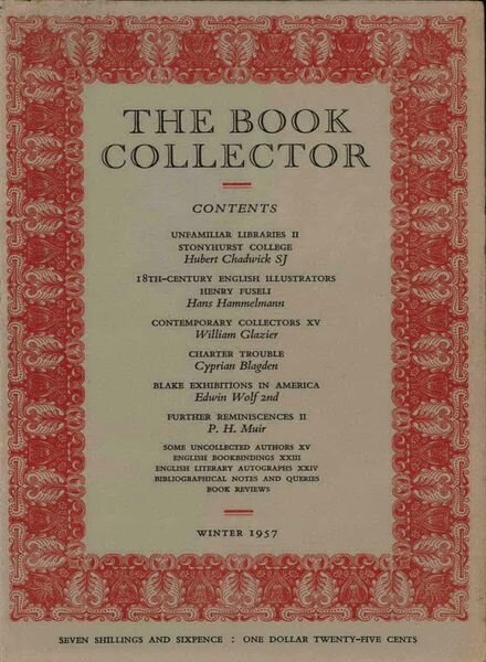 The Book Collector – Winter 1957 Cover