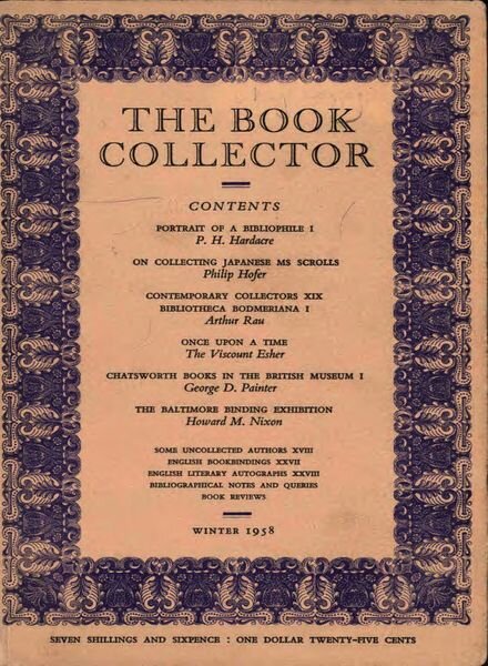 The Book Collector – Winter 1958 Cover
