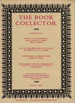 The Book Collector – Winter 1963