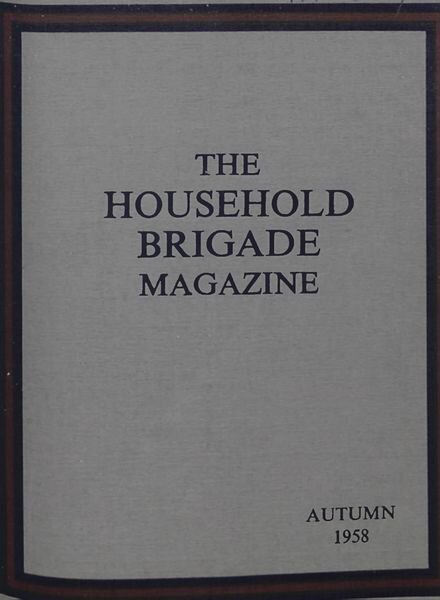 The Guards Magazine – Autumn 1958 Cover
