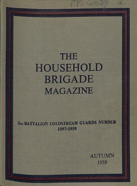 The Guards Magazine – Autumn 1959 Cover