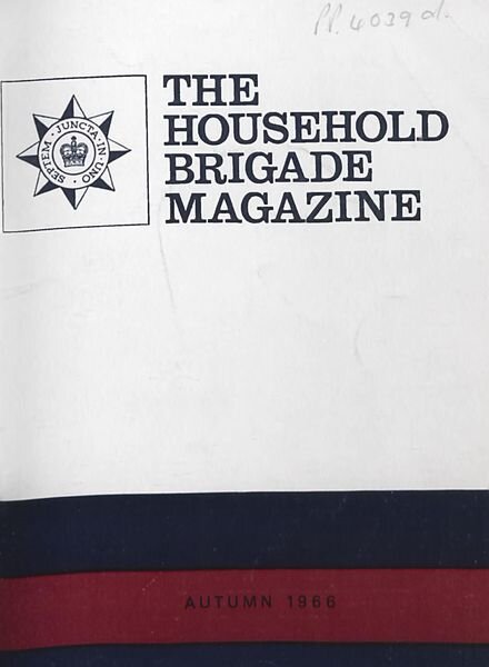 The Guards Magazine – Autumn 1966 Cover