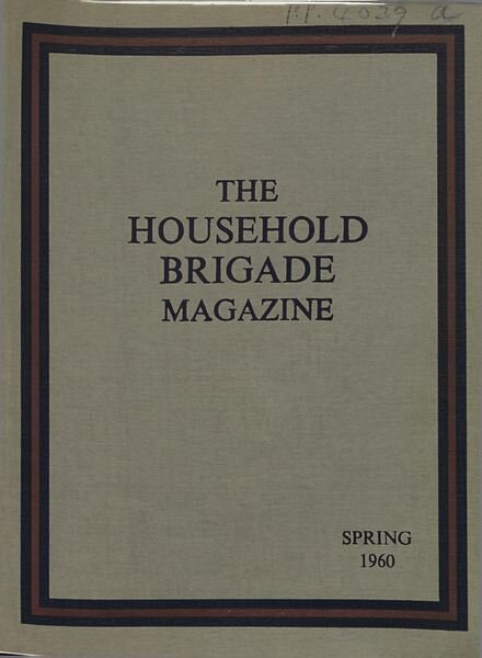 The Guards Magazine – Spring 1960 Cover