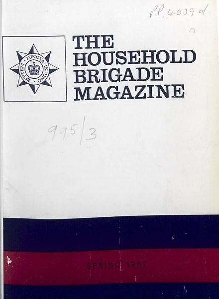 The Guards Magazine – Spring 1967 Cover