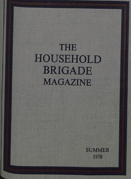 The Guards Magazine – Summer 1958 Cover