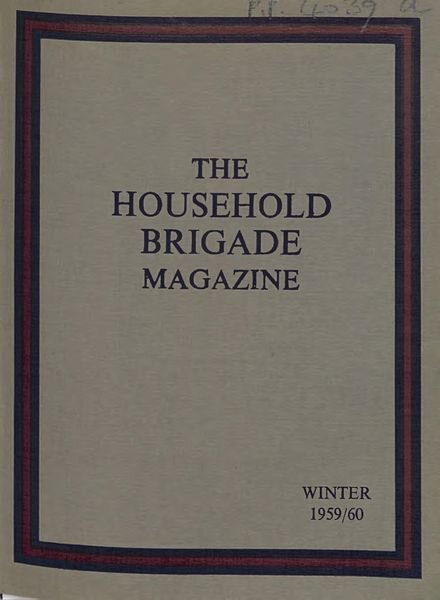 The Guards Magazine – Winter 1959 Cover