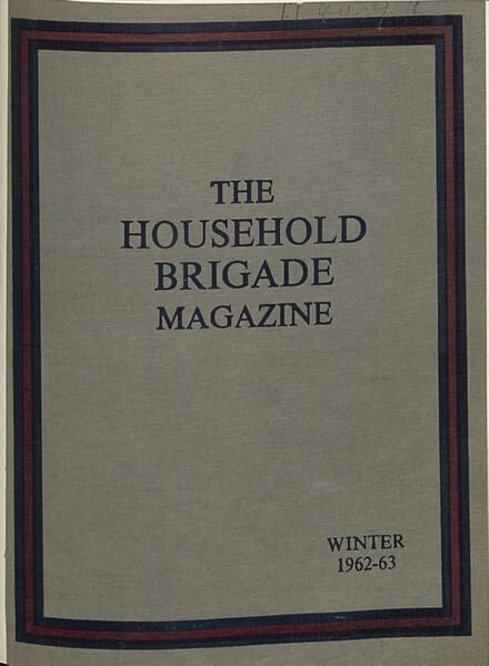 The Guards Magazine – Winter 1962 Cover