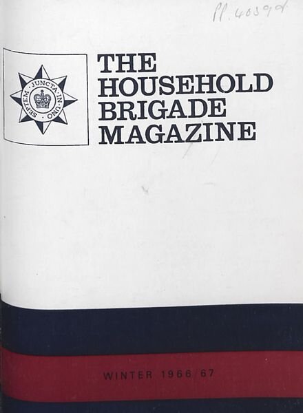 The Guards Magazine – Winter 1966 Cover