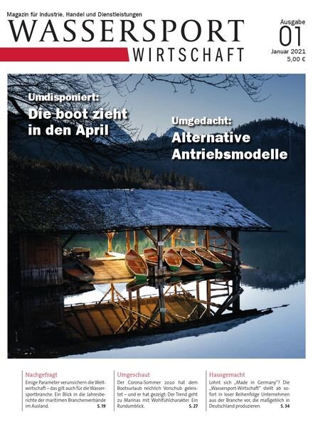 Wassersport Wirtschaft – Januar 2021 Cover