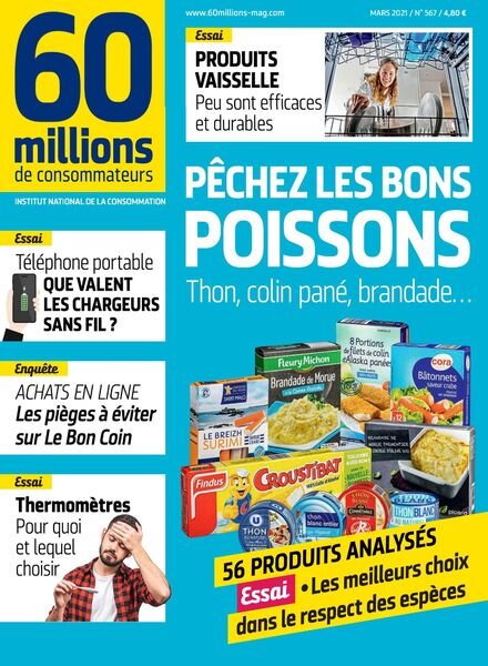 60 Millions de Consommateurs – Mars 2021 Cover