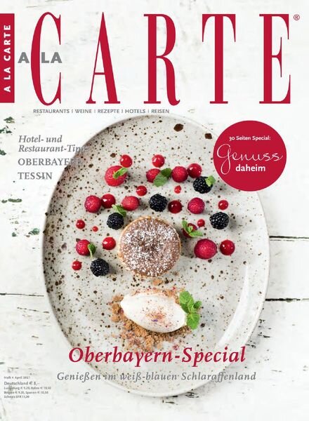 A la Carte – April 2021 Cover