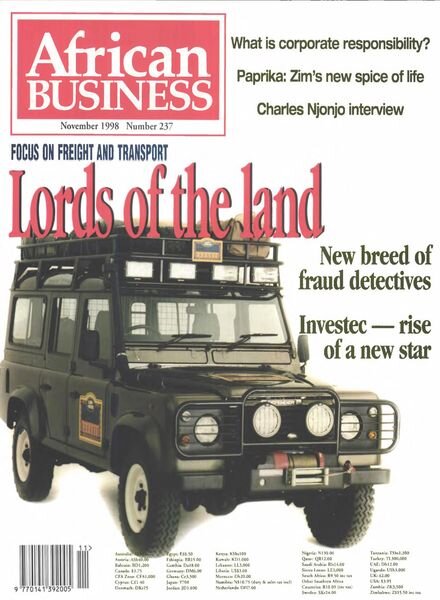 African Business English Edition – November 1998 Cover