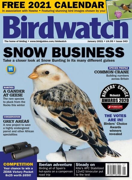 Birdwatch UK – Issue 343 – January 2021 Cover