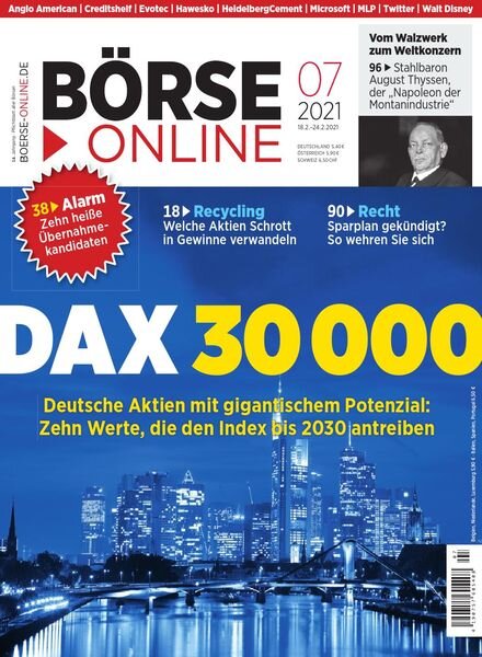 BOrse Online – 18 Februar 2021 Cover