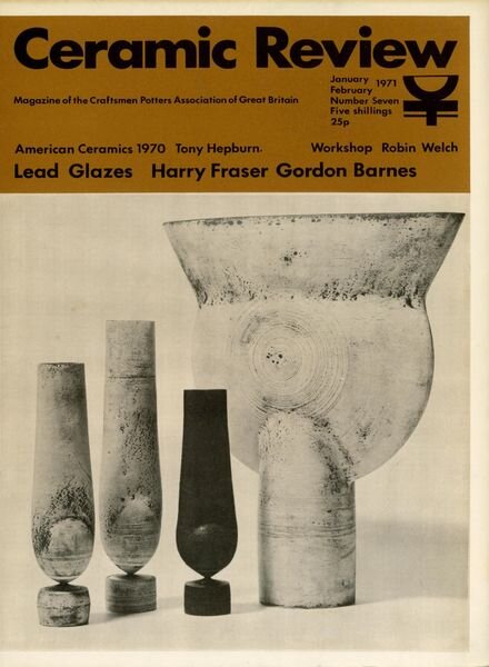 Ceramic Review – January – Febriary 1971 Cover