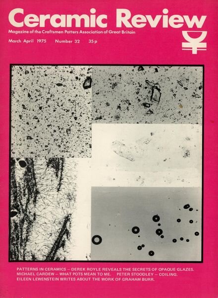 Ceramic Review – March – April 1975 Cover