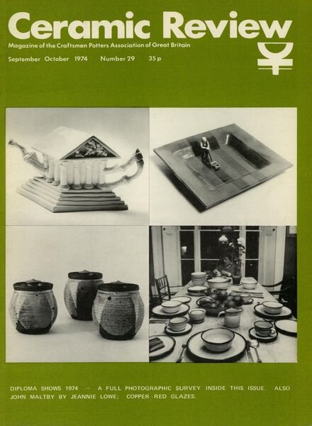 Ceramic Review – Sepember – October 1974 Cover