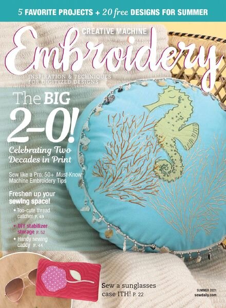 Creative Machine Embroidery – March 2021 Cover
