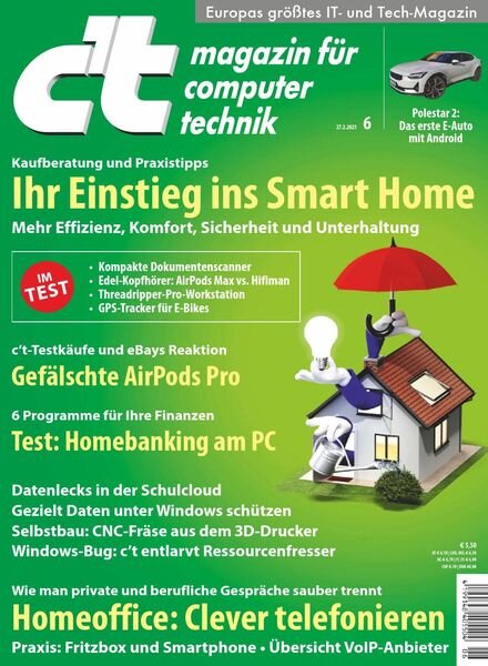 c’t Magazin – 27 Februar 2021 Cover