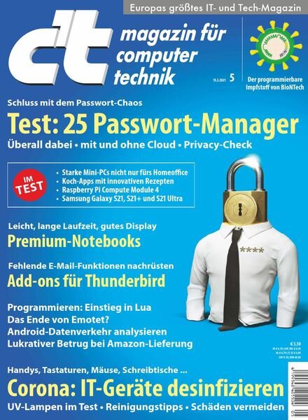 c’t Magazin fur Computertechnik – 13 Februar 2021 Cover