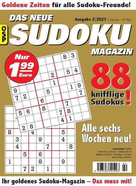 Das Neue Sudoku – Nr.2 2021 Cover