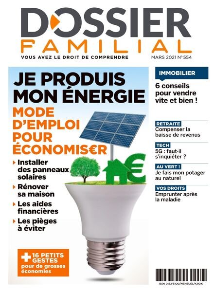 Dossier Familial – Mars 2021 Cover