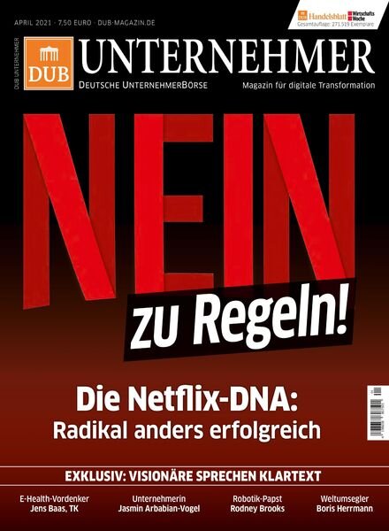 DUB UNTERNEHMER Magazin – Februar 2021 Cover