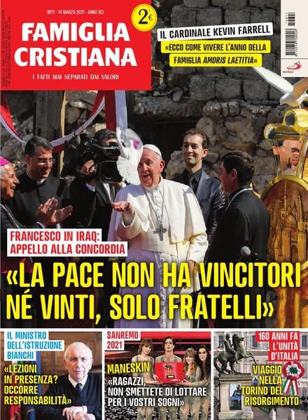 Famiglia Cristiana – 14 Marzo 2021 Cover