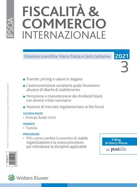 Fiscalita & Commercio Internazionale – Marzo 2021 Cover