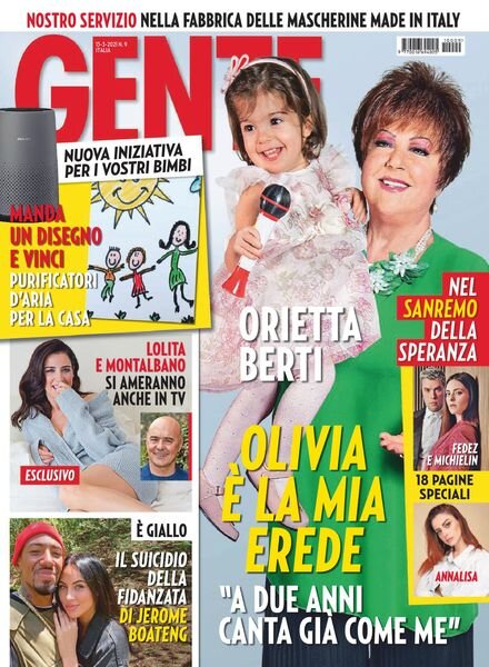 Gente Italia – 13 marzo 2021 Cover
