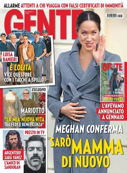 Gente Italia – 27 febbraio 2021 Cover