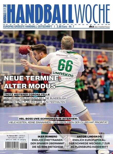HANDBALLWOCHE – 16 Februar 2021 Cover