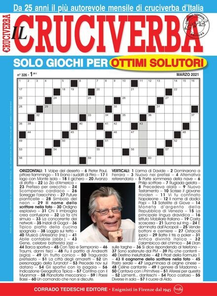 Il Cruciverba – marzo 2021 Cover