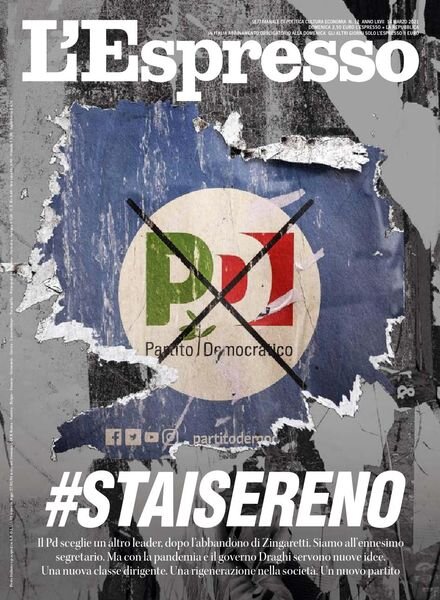 l’Espresso – 14 Marzo 2021 Cover