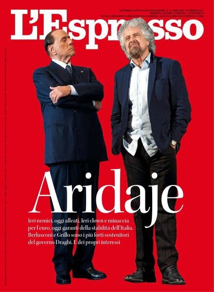 l’Espresso – 28 Febbraio 2021 Cover