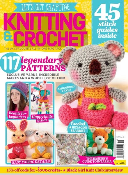 Let’s Get Crafting Knitting & Crochet – Issue 128 – January 2021 Cover