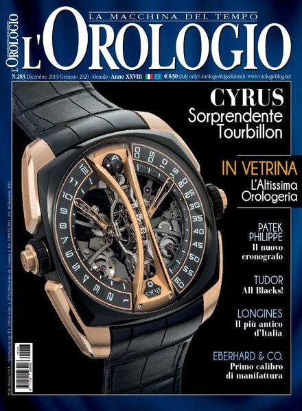 l’Orologio – Dicembre 2019 – Gennaio 2020 Cover