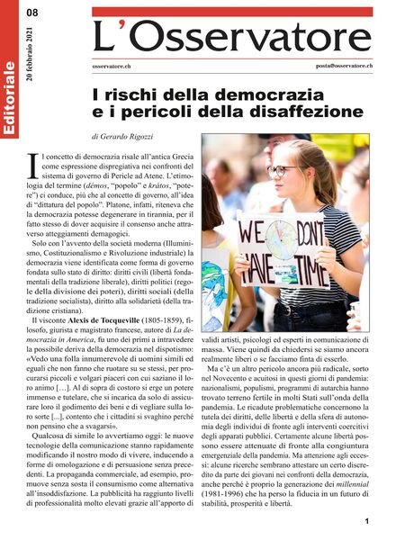 L’Osservatore – 20 febbraio 2021 Cover