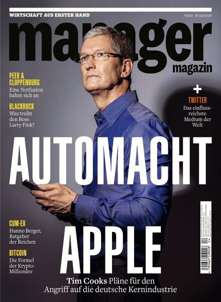 Manager Magazin – April 2021 Cover