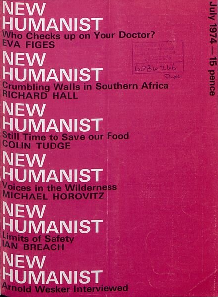 New Humanist – July 1974 Cover