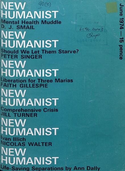New Humanist – June 1974 Cover