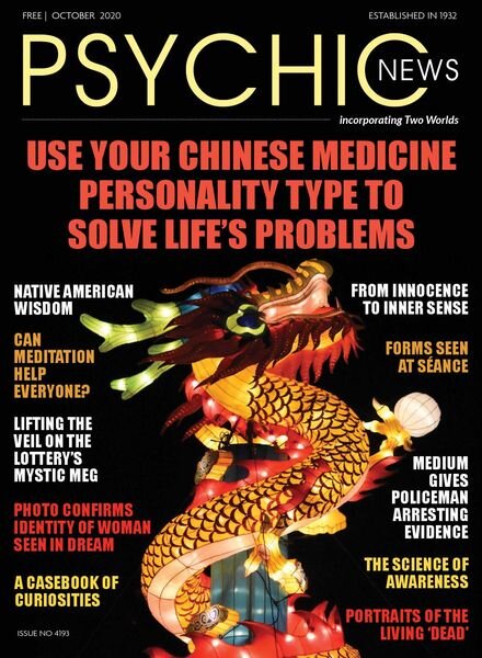 Psychic News – Issue 4193 – October 2020 Cover